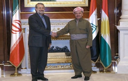 Serok Barzanî li gel Serokê Encûmena Şûraya Îslamiya Îranê civiya